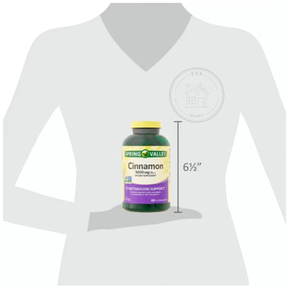 Spring Valley Cinnamon 1000 mg – 400 Count Dietary Supplement | Vegetarian Capsules + STS Sticker