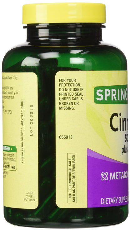 Spring Valley Cinnamon 500mg + Chromium Twin Pack – 2 x 180 Capsules