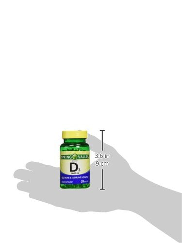 Spring Valley Vitamin D3 2000 IU Twin Pack – Immune & Bone Health, 400 Softgels