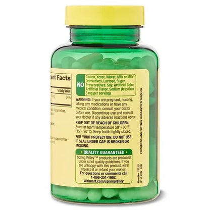 Spring Valley Magnesium Citrate 100 mg | Rapid-Release, 100 Capsules