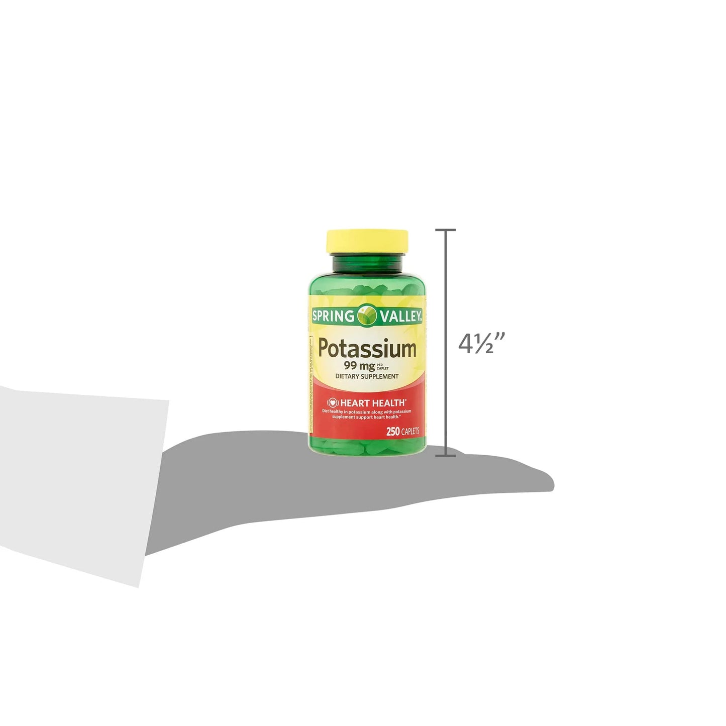 Spring Valley Potassium Caplets 99 mg - 250 Count | Gluten-Free Potassium Gluconate with Lual's 45 Diabetes Decoded