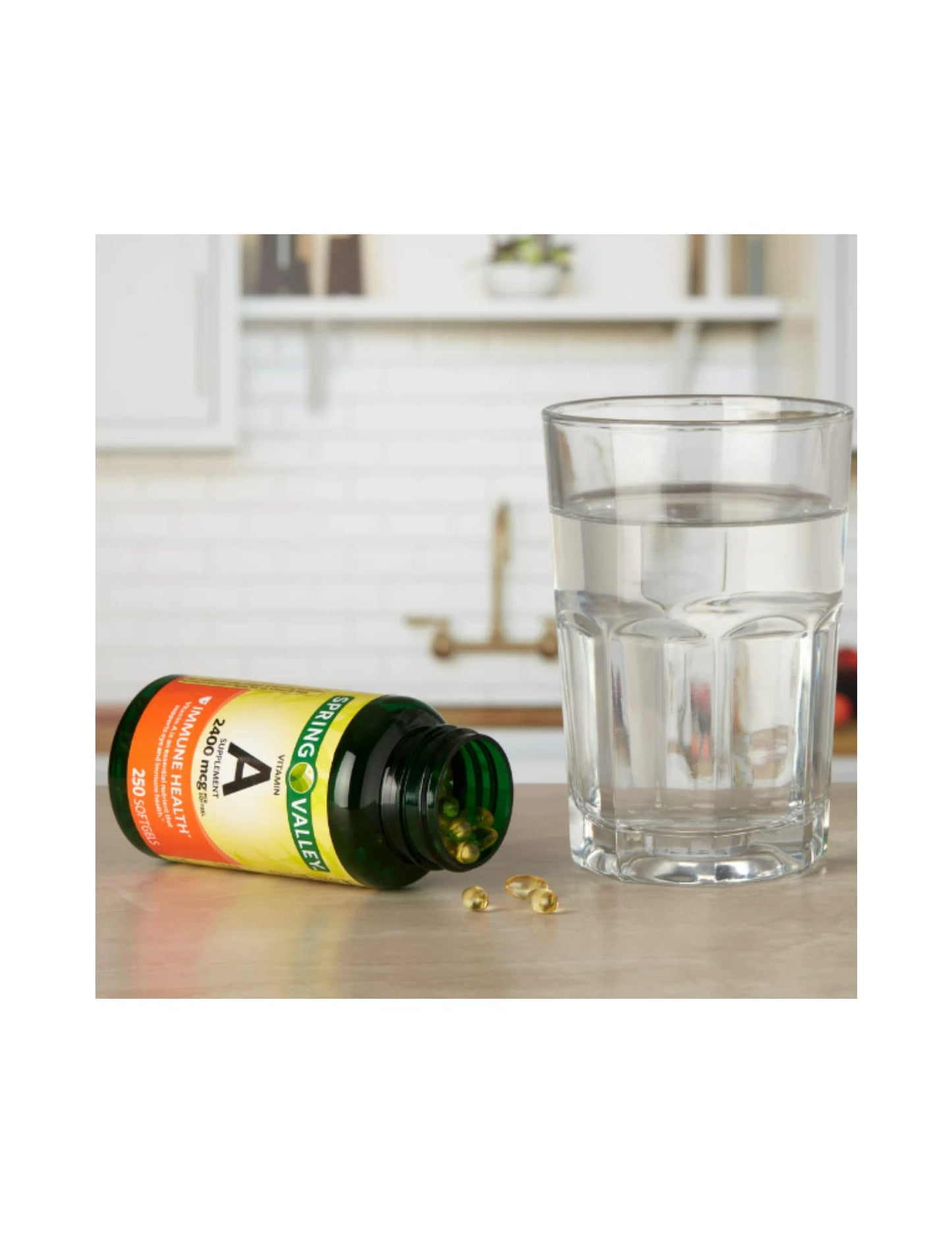 Spring Valley Vitamin A Supplement 2400 mcg, 250 Count + STS Sticker