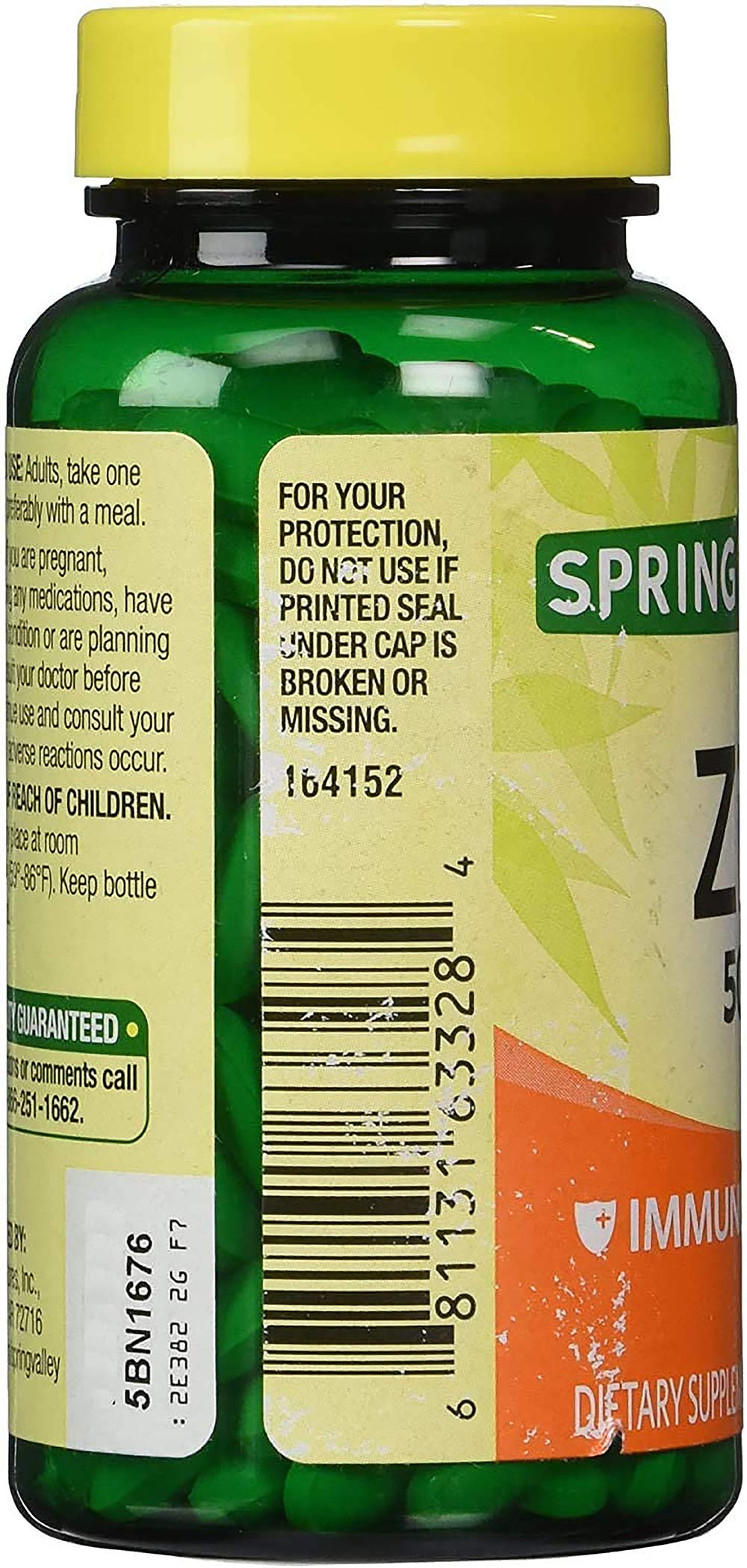 Spring Valley Zinc 50 mg – 200 Ct (2 Pack) | Daily Immune Support Supplement