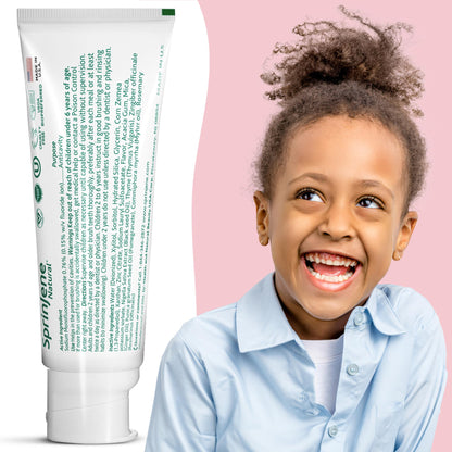 SprinJene Natural Children's Toothpaste – Fluoride-Free Strawberry for Kids | Made in USA 2-Pack