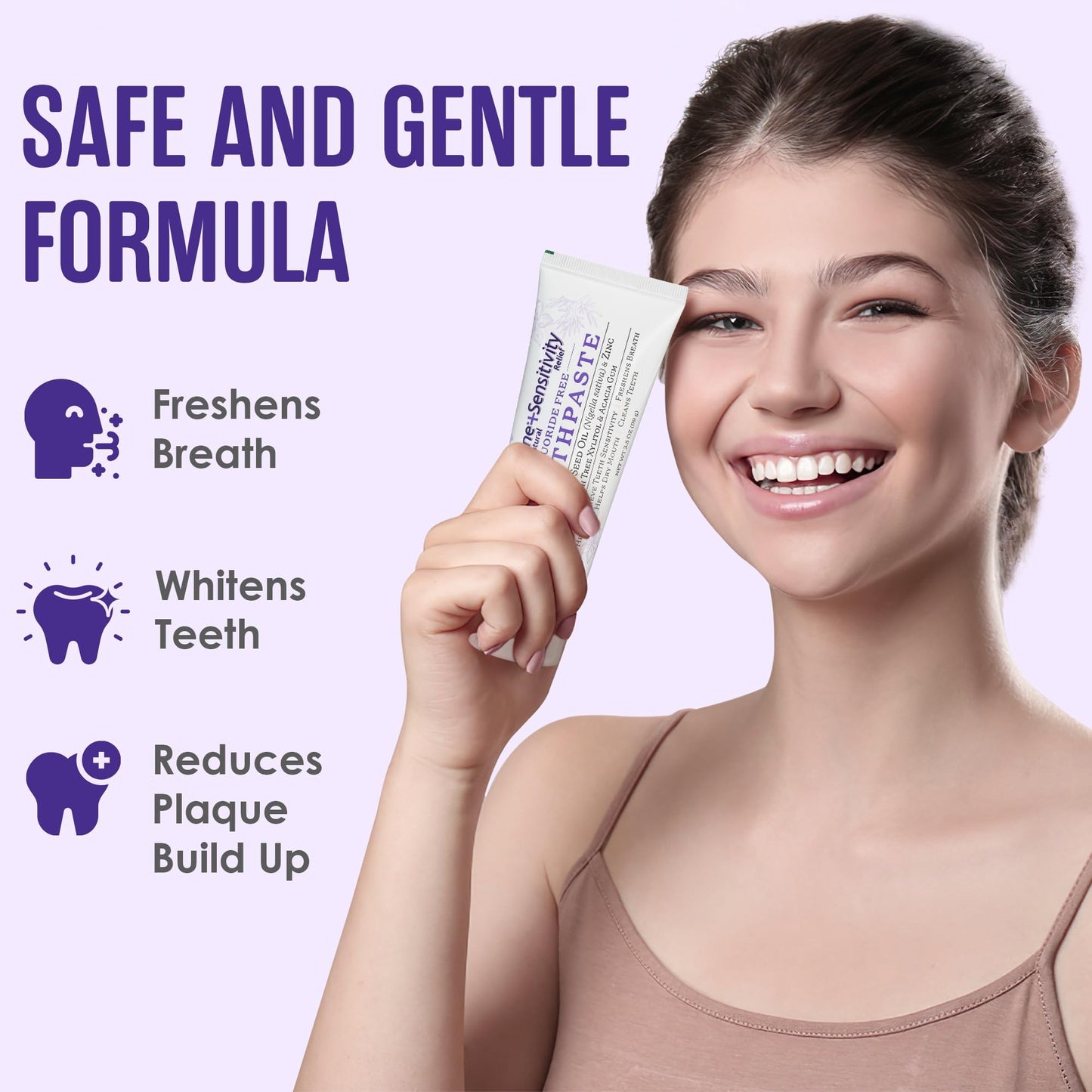 SprinJene Fluoride Free Toothpaste – Patented Black Seed Oil & Zinc | Made in USA