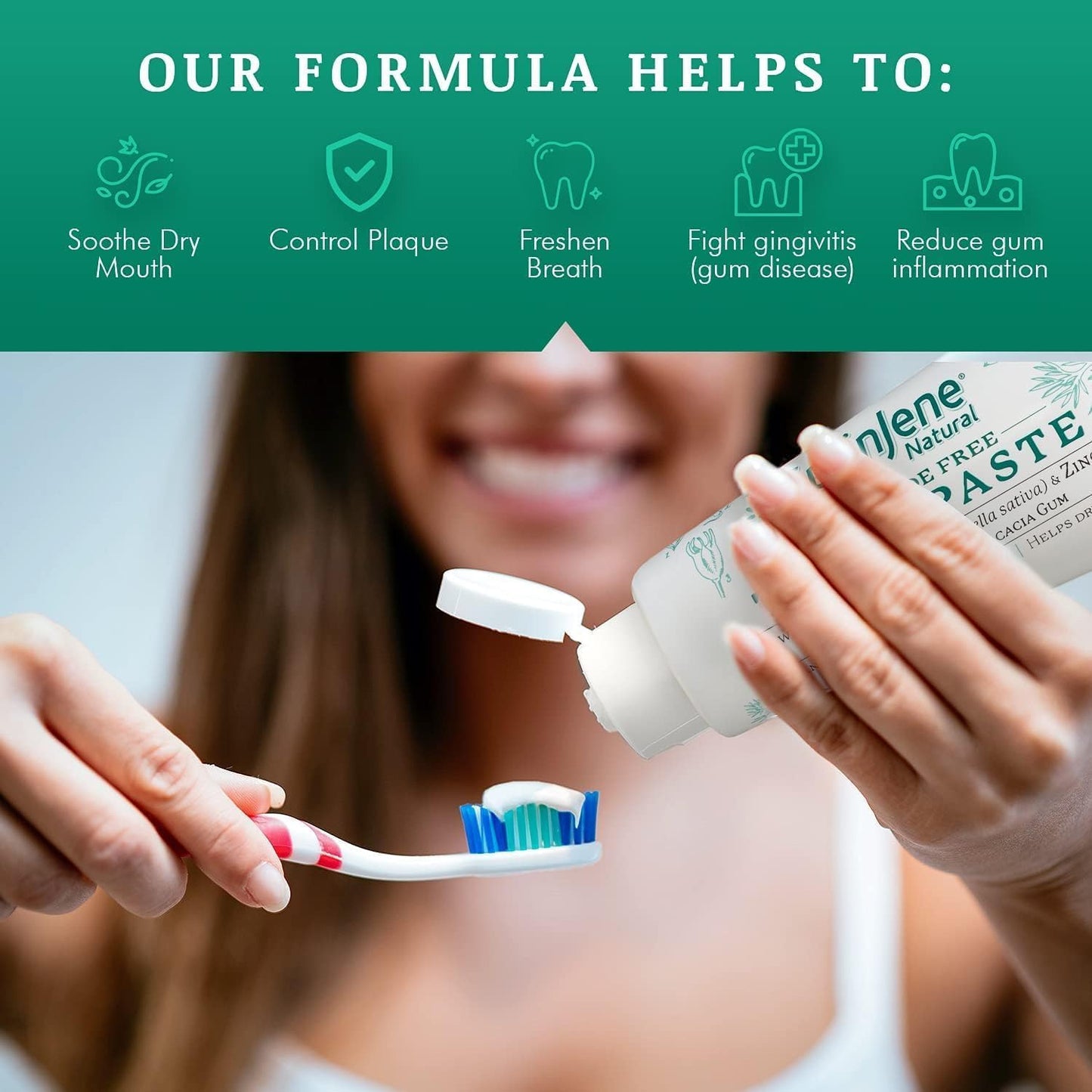 SprinJene Natural Toothpaste – Fluoride Free Clove & Mint for Healthy Gums & Fresh Breath – Made in USA (2 Pack)