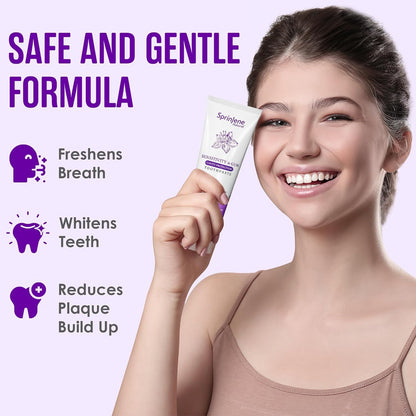 SprinJene Natural Sensitivity & Gum Fluoride Toothpaste – 4 Pack – Made in USA