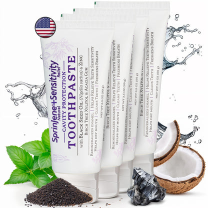 SprinJene Sensitivity Relief Toothpaste – Fluoride, Sensitive Teeth, USA