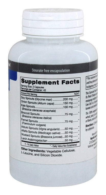 D'Adamo Personalized Nutrition - Live Cell A 90 vcaps | Sprouted Nutrition for Type A