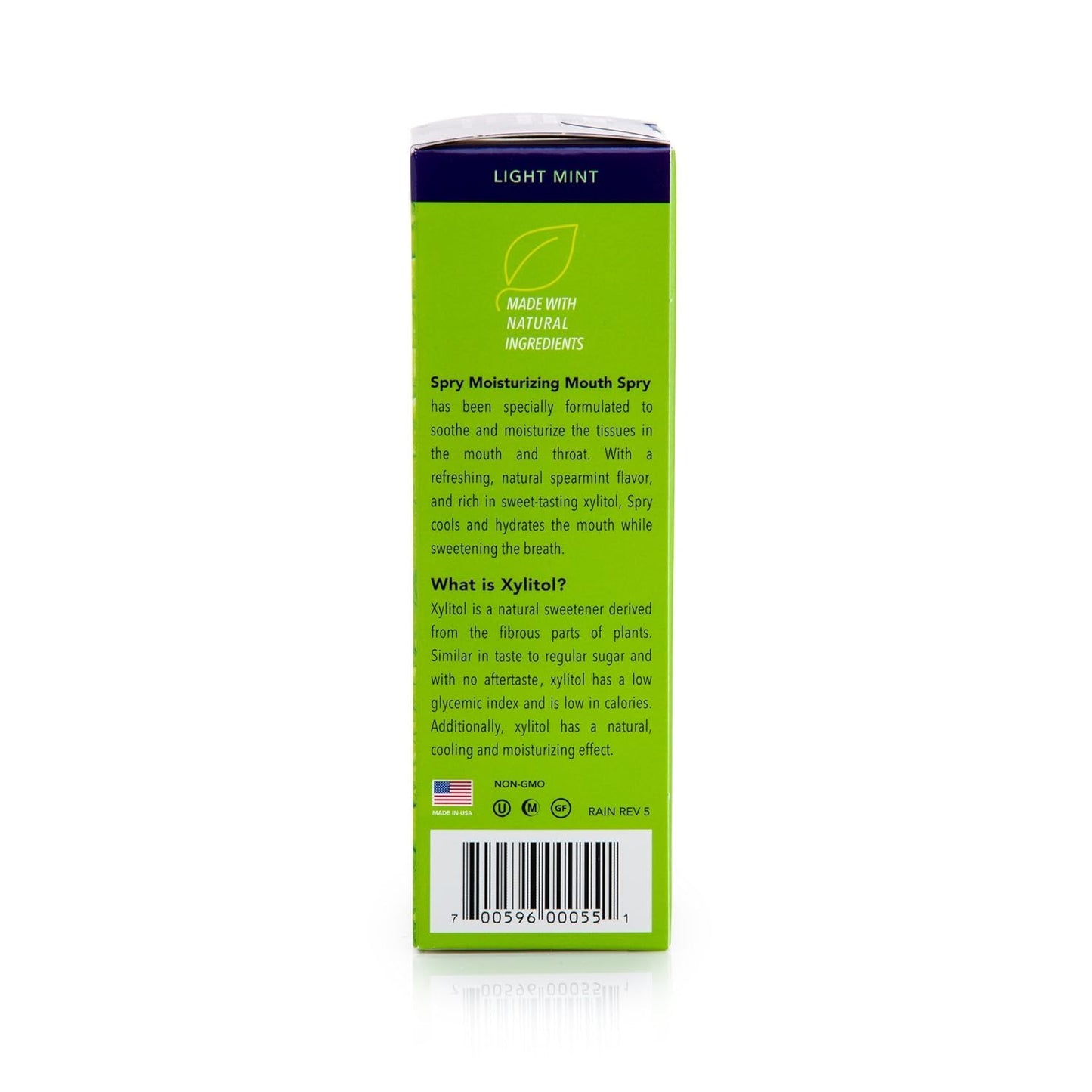 Spry Natural Xylitol Moisturizing Dry Mouth Spray – Stop Bad Breath, Increase Saliva, Non-GMO, Gluten-Free, Spearmint (Pack of 2)