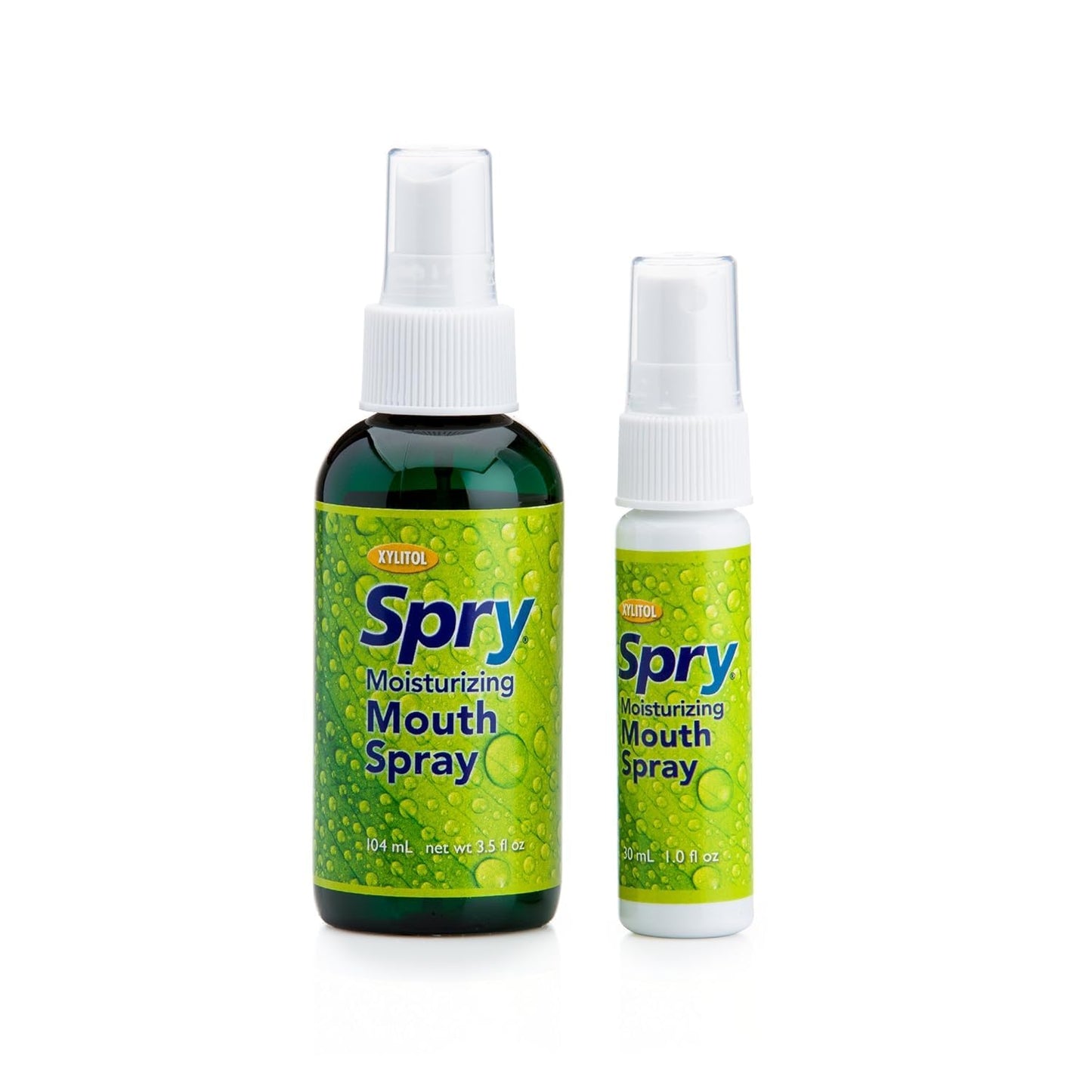 Spry Natural Xylitol Mouth Spray – Moisturizing Dry Mouth, Stop Bad Breath, Spearmint, 4.5 oz (Non-GMO)