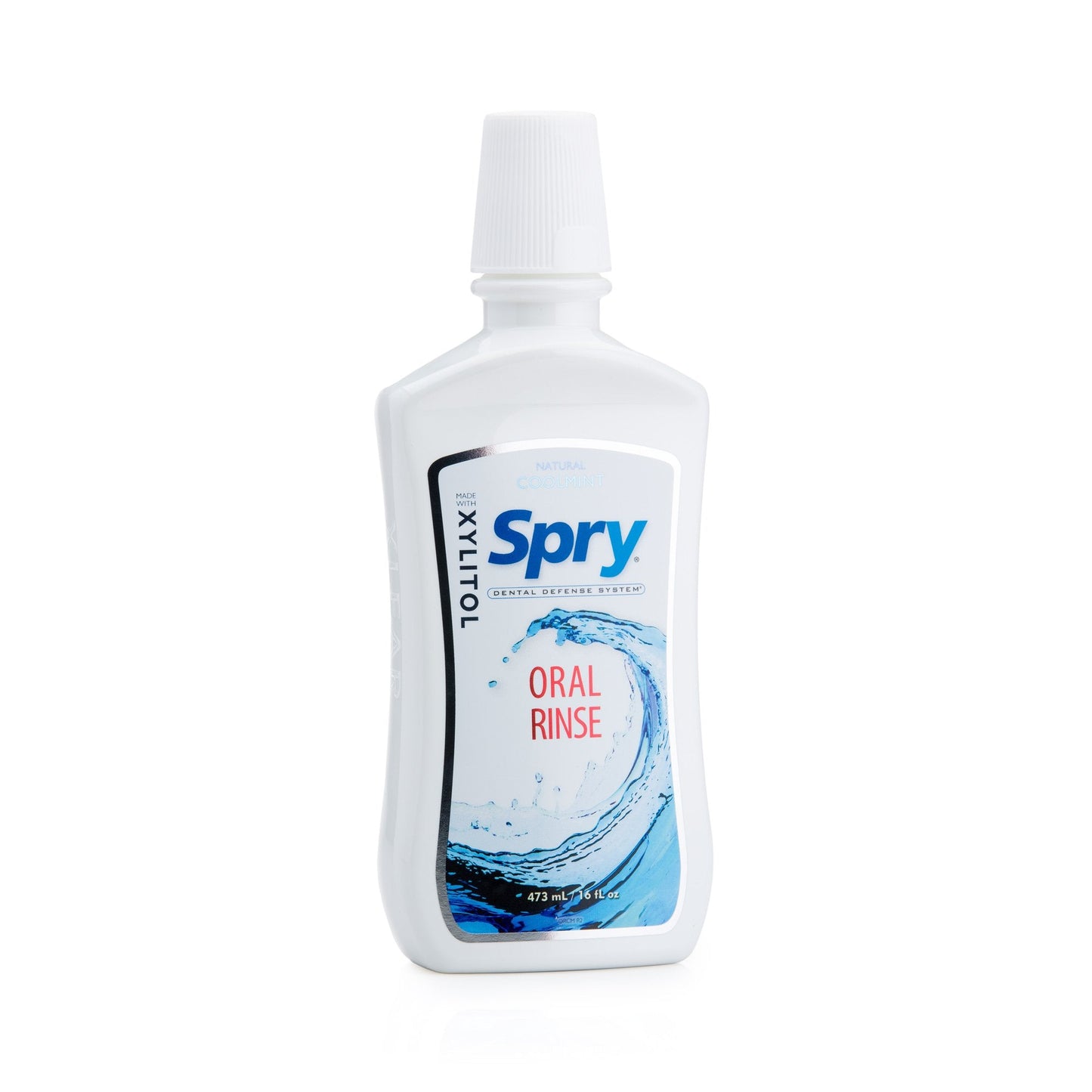 Spry Natural Xylitol Mouthwash – Fluoride Free, Enamel Support, Cool Mint 16 oz (Pack of 1)