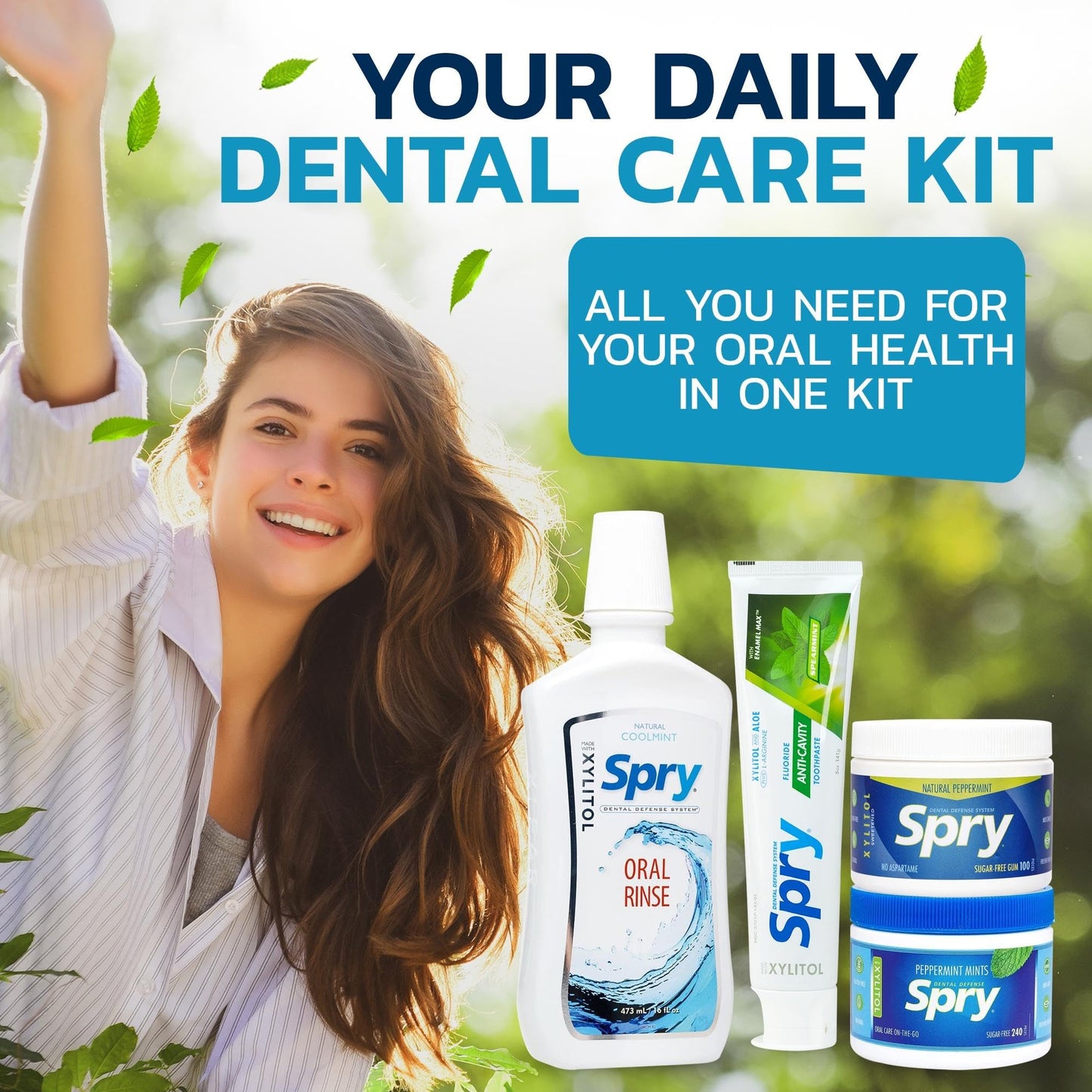 Spry Total Dental Health Kit - All Day Oral Care and Gum Health