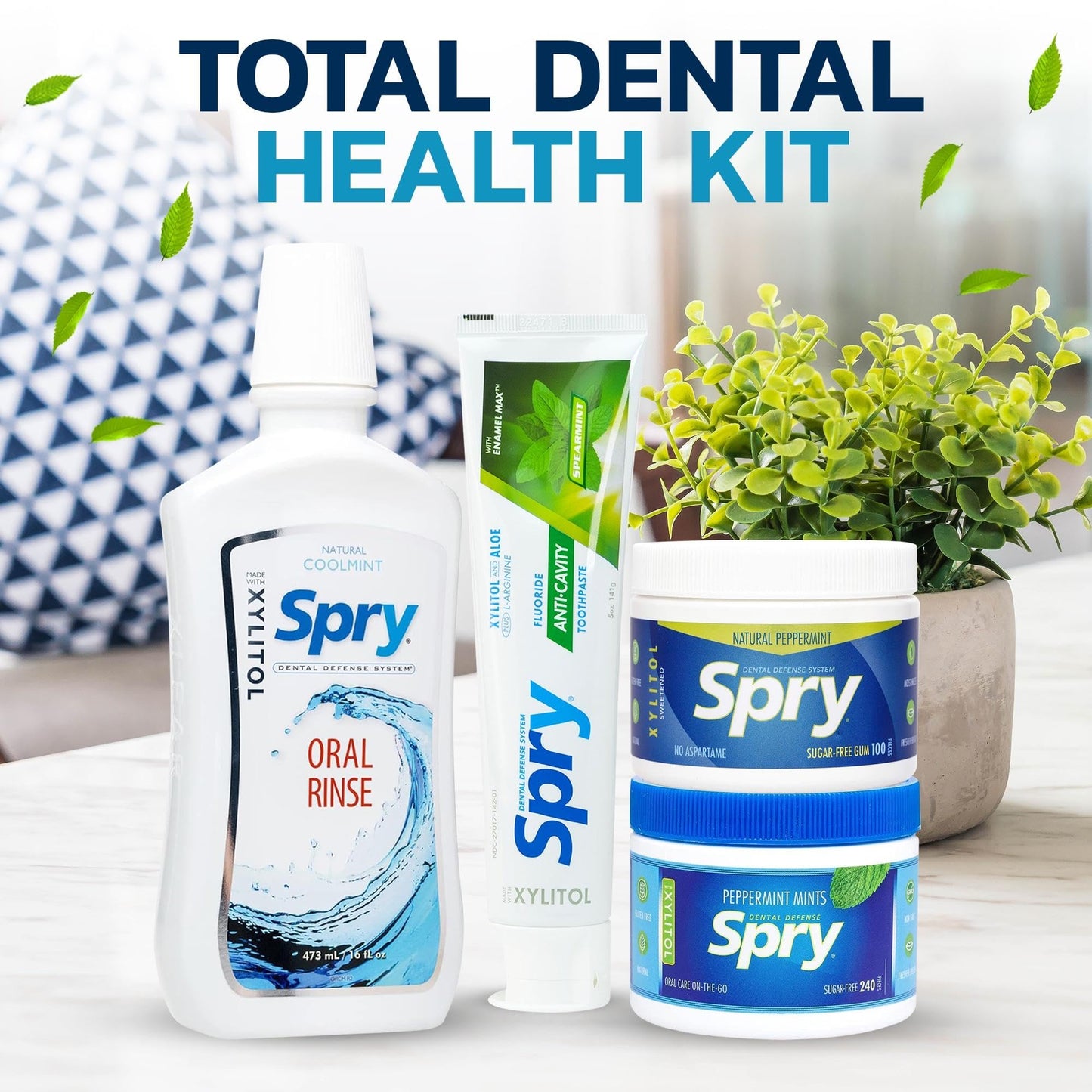 Spry Total Dental Health Kit - All Day Oral Care and Gum Health