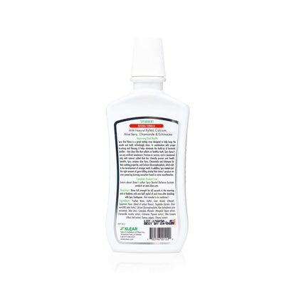 Spry Natural Xylitol Mouthwash Fluoride Free with Enamel Support – Spearmint (16 oz, Pack of 2)