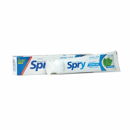 Spry Natural Xylitol Toothpaste 5oz – 6-Pack, Fluoride Free, Gentle for Sensitive Teeth, Peppermint