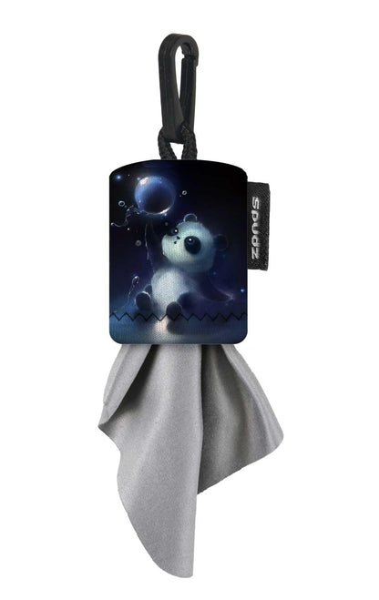 SPUDZ Classic Microfiber Lens Cleaner – Clip-On Pouch, Washable – 6x6 in | Panda Bubble