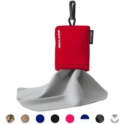 SPUDZ Microfiber Cloth Screen Cleaner 10x10 Red – Multi-Purpose Lens & Device Cleaner