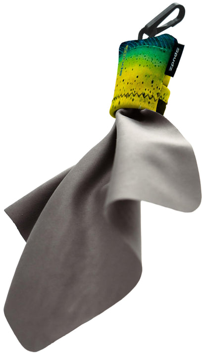 SPUDZ Ultra Microfiber Lens Cleaner – 6x6 in Clip-On Pouch | Mahi Mahi