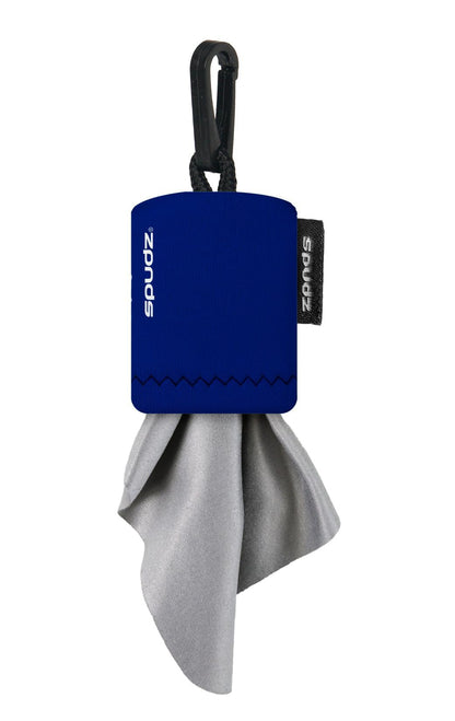 SPUDZ Ultra Microfiber Lens Cloth & Pouch – 10x10 Navy Blue (2-Pack)
