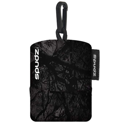 SPUDZ Ultra Microfiber Lens Cleaner – Closable Pouch, Clip-On, 10 x 10 Inch | Stealth Shadow