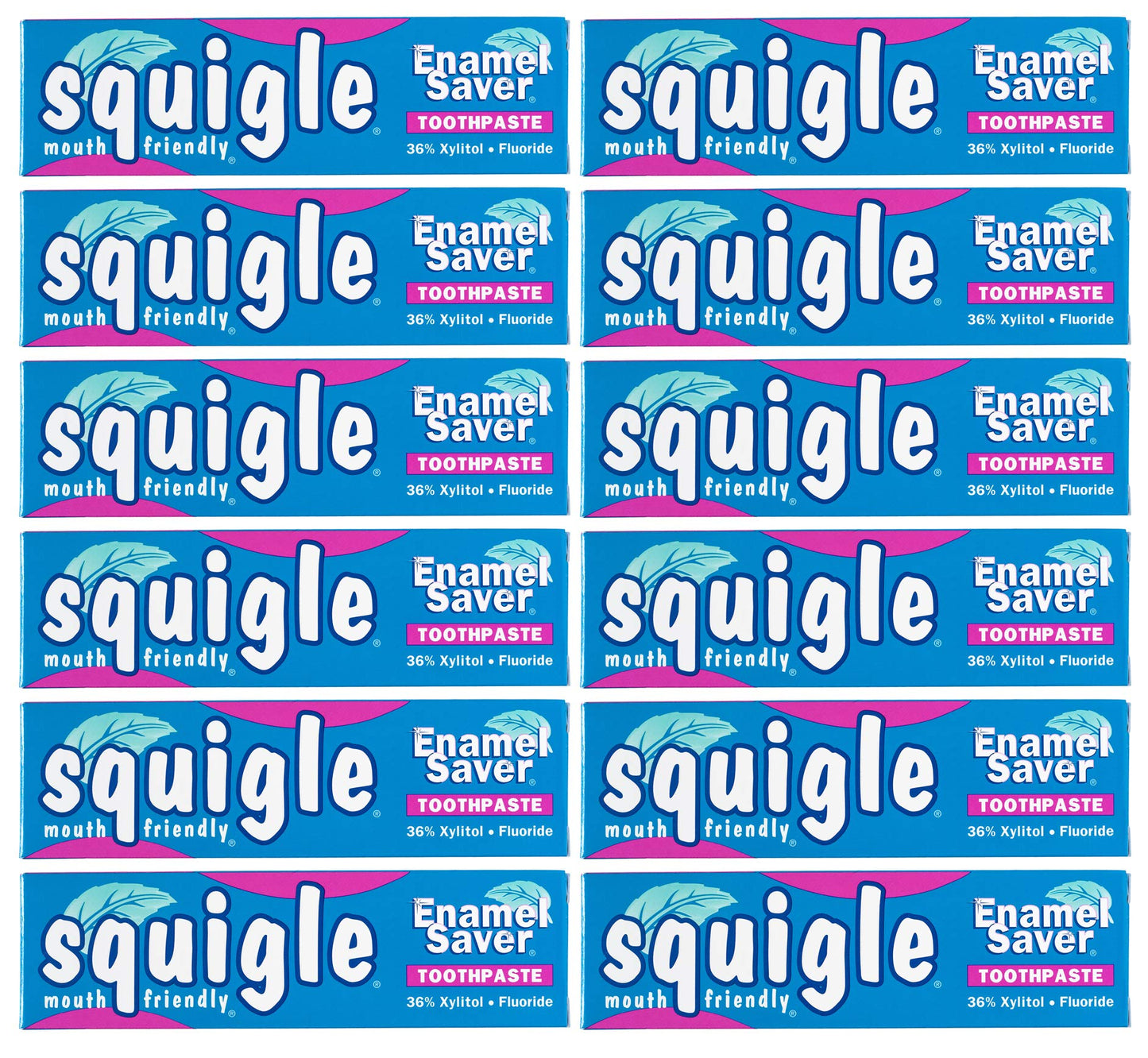 Squigle Enamel Saver Toothpaste (12 Pack) – Canker Sore Prevention & Sensitive Mouth Care