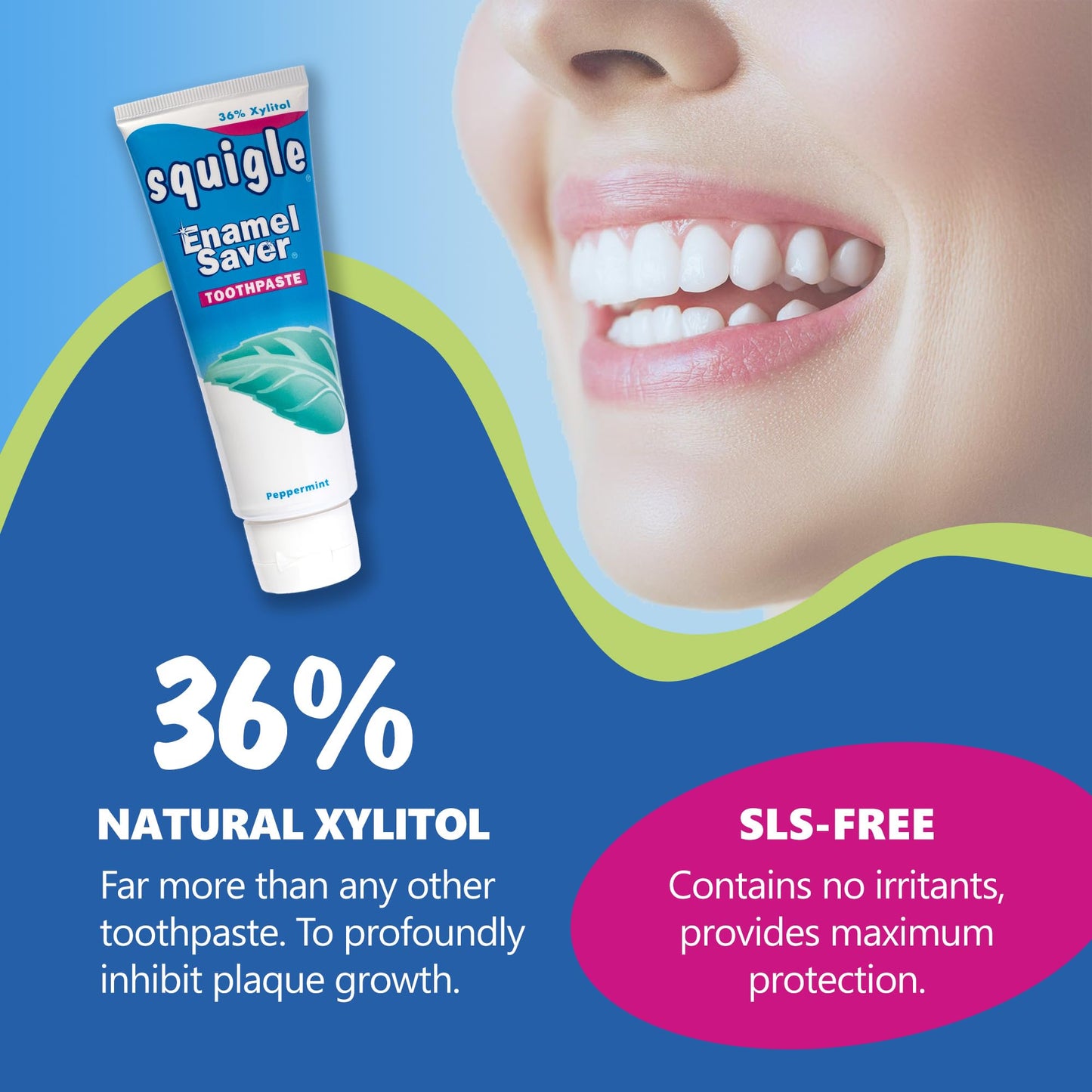 Squigle Enamel Saver Toothpaste (12 Pack) – Canker Sore Prevention & Sensitive Mouth Care