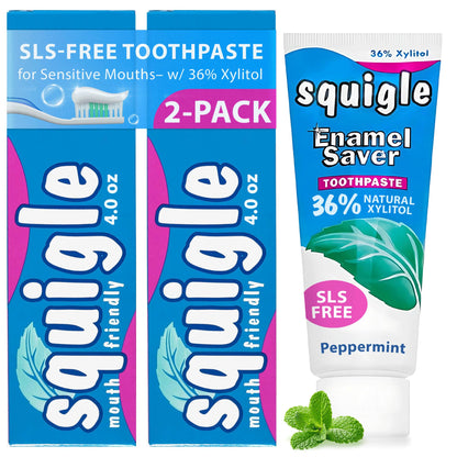 Squigle Enamel Saver Toothpaste (2 Pack) – Canker Sore Prevention & Treatment