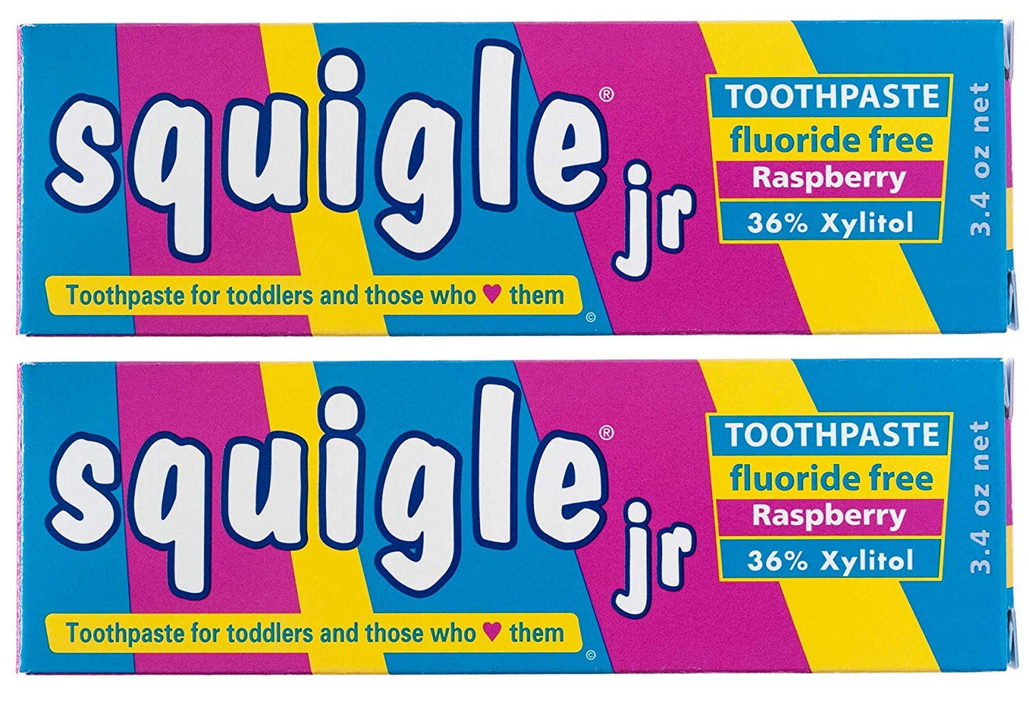 Squigle Jr Toothpaste 2 Pack – For Infants & Toddlers, Travel, No SLS