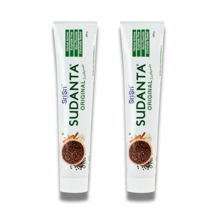 Sri Sri Tattva Sudanta Herbal Toothpaste – SLS Free & Fluoride Free (200 g Pack of 2)
