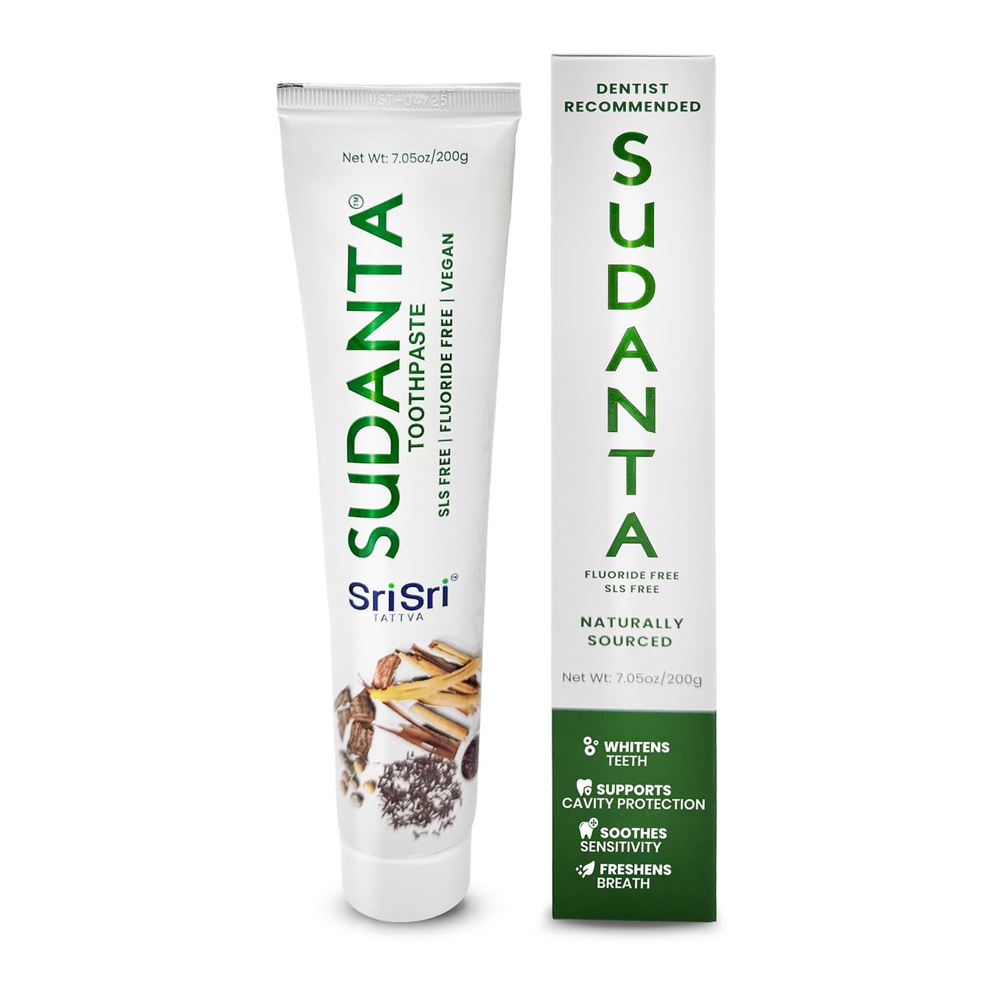 Sri Sri Tattva Sudanta Herbal Toothpaste – SLS Free & Fluoride Free, 200g