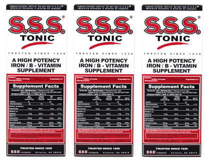 SSS Tonic 10oz – Pack of 3 Iron & Vitamin B Supplement (PT#1225811110)