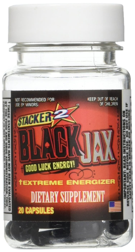 Stacker 2 Black Jax Capsules – 20 Capsules | Herbal Energy Supplement BritishVita | Premium UK Vitamins & Wellness Supplements