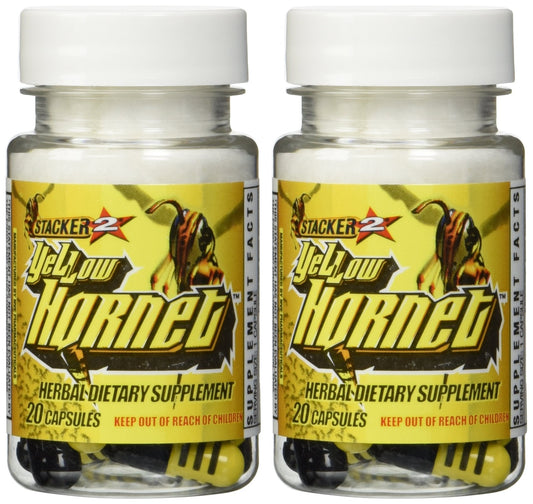 Stacker 2 Yellow Hornet Ephedra Free – 2 Bottles, 40 Capsules BritishVita | Premium UK Vitamins & Wellness Supplements