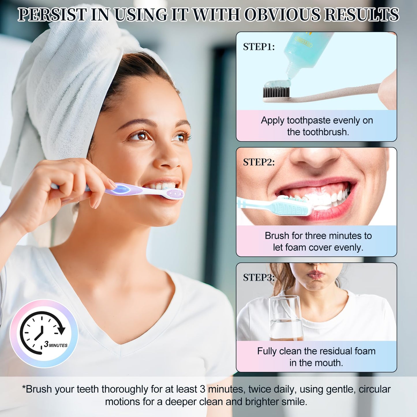 Niacinamide Whitening Toothpaste – Natural Gentle Care, Deep Stain Removal, Fresh Breath, Gum Health | 3.8 oz