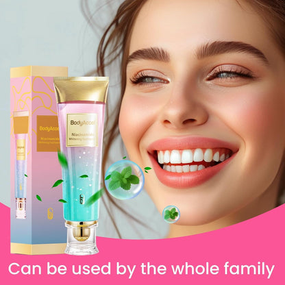 3 Pack Niacinamide Whitening Toothpaste | BodyAccel Triple Whitening, Stain Removal & Fresh Breath