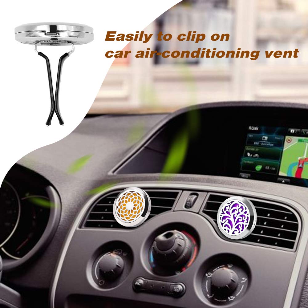 Car Diffuser Vent Clip - 2 Pack 30mm with 12 Felt Pads | Gift for Women & Men