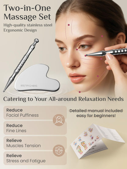 Rena Chris Acupuncture Pen – Manual Reflexology & Gua Sha Set
