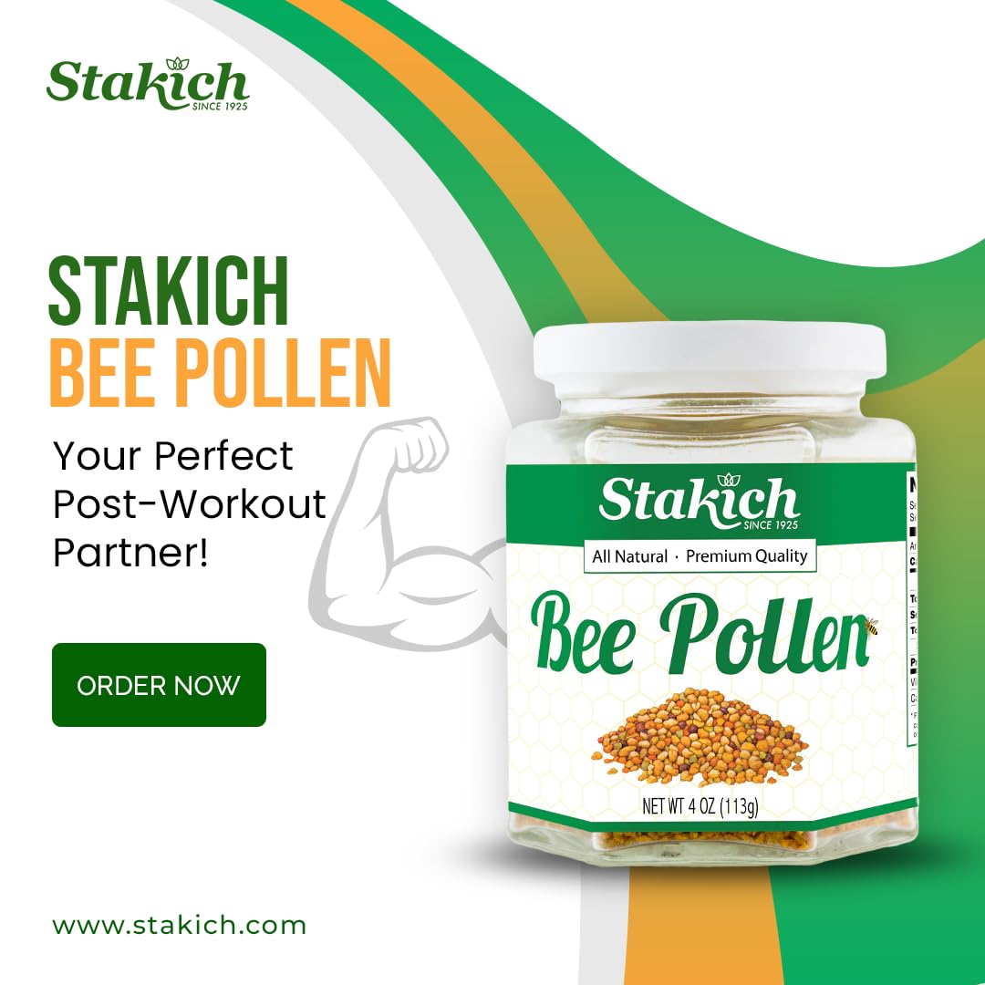 Stakich Bee Pollen Granules 1 Pound – Pure Pollen for Everyday Energy