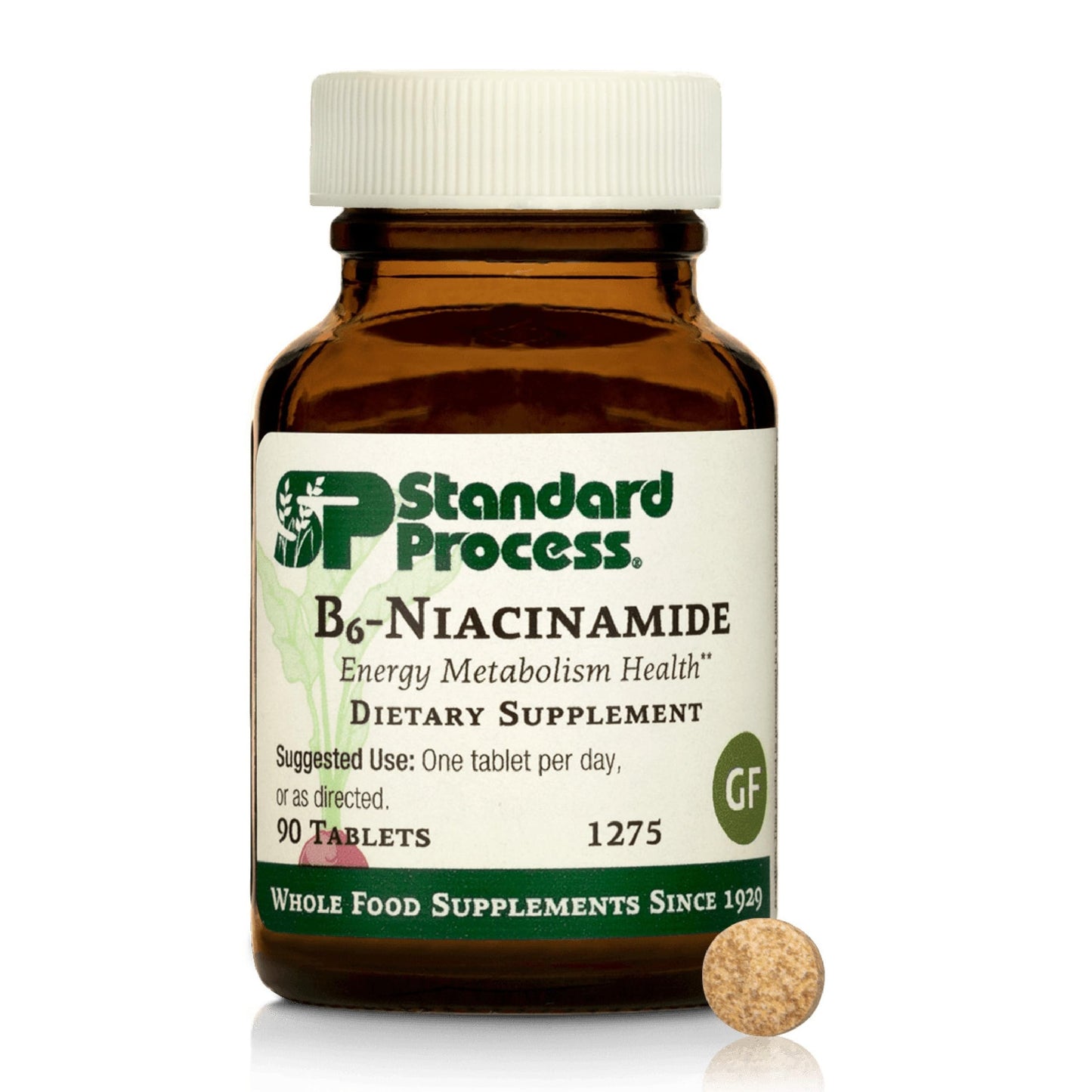 Standard Process B6-Niacinamide – Supports Energy Metabolism & Heart Health | Gluten-Free, Non-Dairy & Non-Soy – 90 Tablets