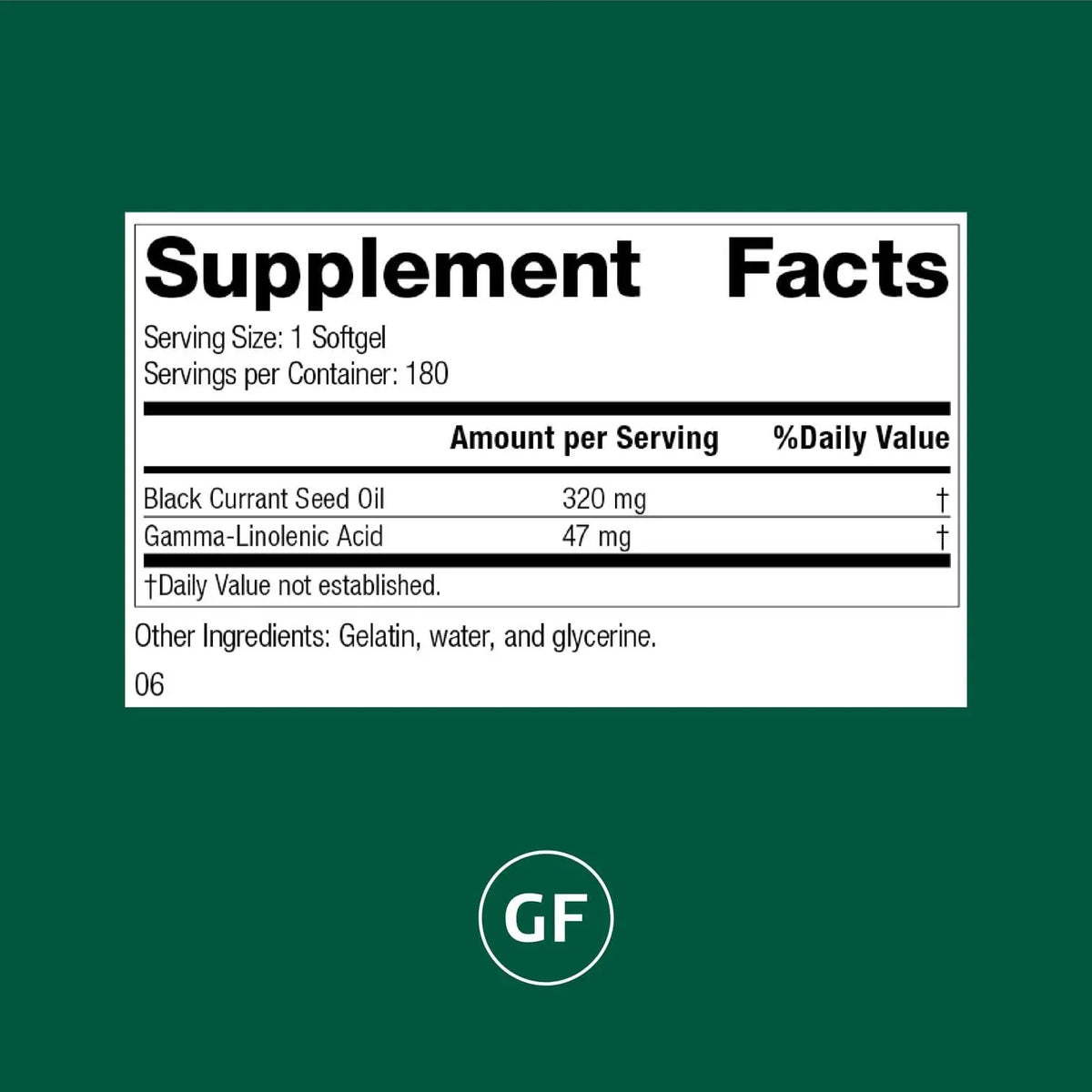 Standard Process Black Currant Seed Oil Dietary Supplement – Gluten-Free Immune & Tissue Support | 180 Softgels BritishVita | Premium UK Vitamins & Wellness Supplements