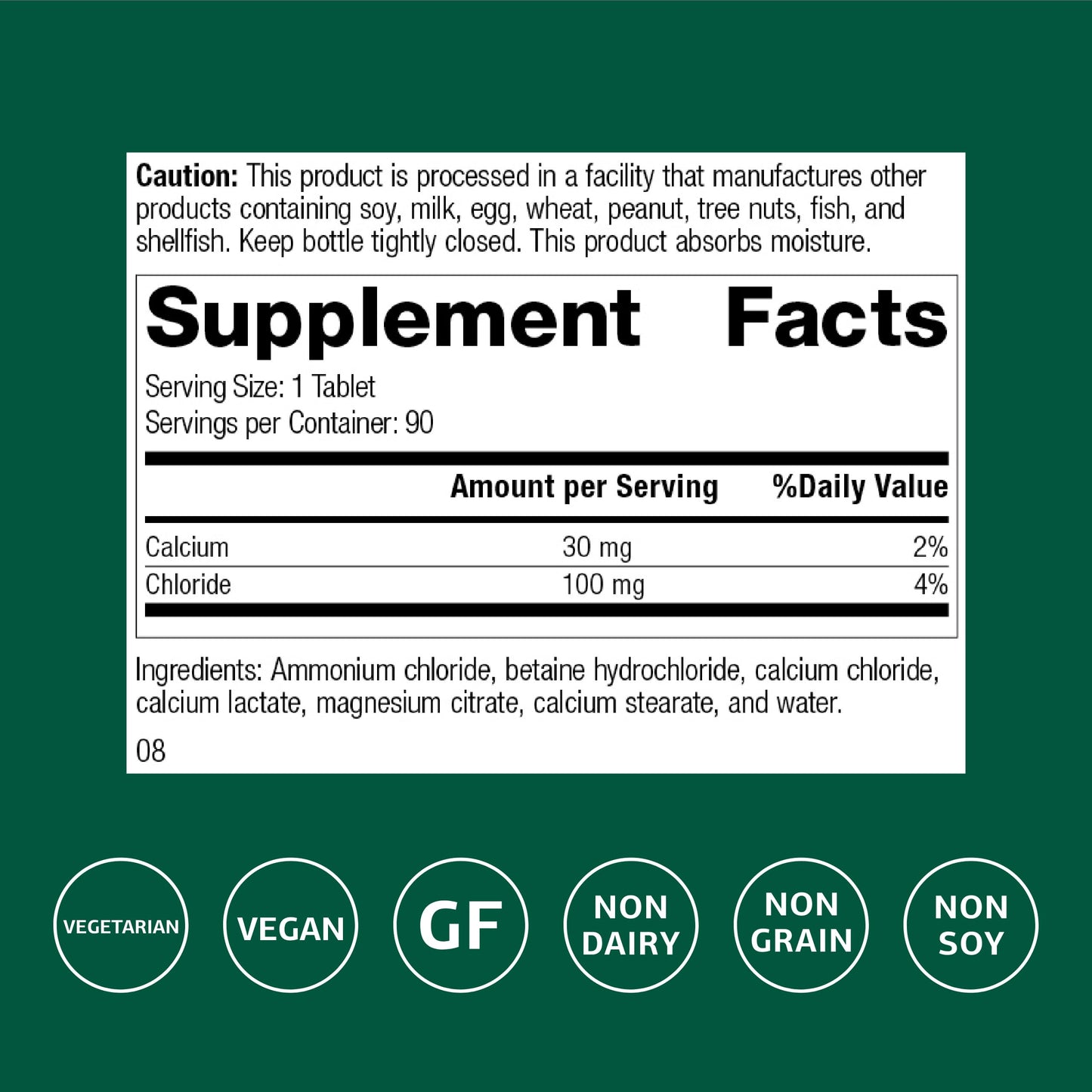 Standard Process Cal-Amo: Cellular Health & Lung Support, 90 Tablets