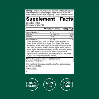Standard Process Cataplex A-C-P: Healthy Cell & Tissue Support - 360 Tablets (120 Servings) - Non-Dairy & Non-Soy BritishVita | Premium UK Vitamins & Wellness Supplements