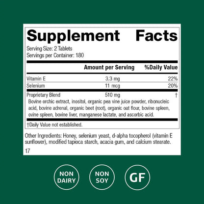 Cataplex E by Standard Process – Thyroid & Endocrine Health, Gluten-Free, 360 Tablets BritishVita | Premium UK Vitamins & Wellness Supplements