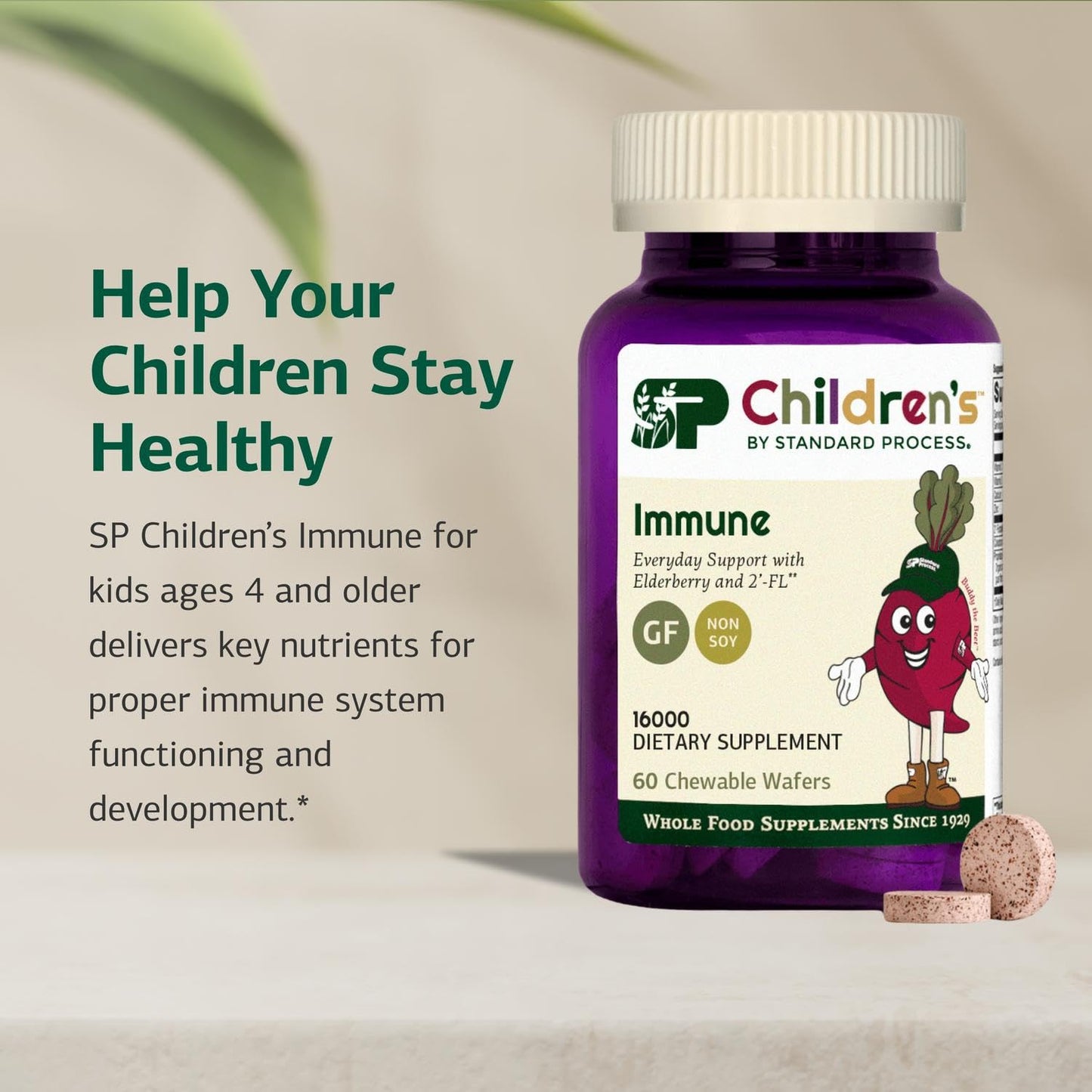 Standard Process Inc. Children's Immune - 60 Wafers | Immune Support for Kids