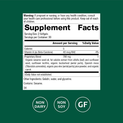 Standard Process Chlorophyll Complex – Immune Support, Antioxidant & Skin/Hair Health | 60 Softgels