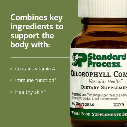 Standard Process Chlorophyll Complex – Immune Support, Antioxidant & Skin/Hair Health | 60 Softgels