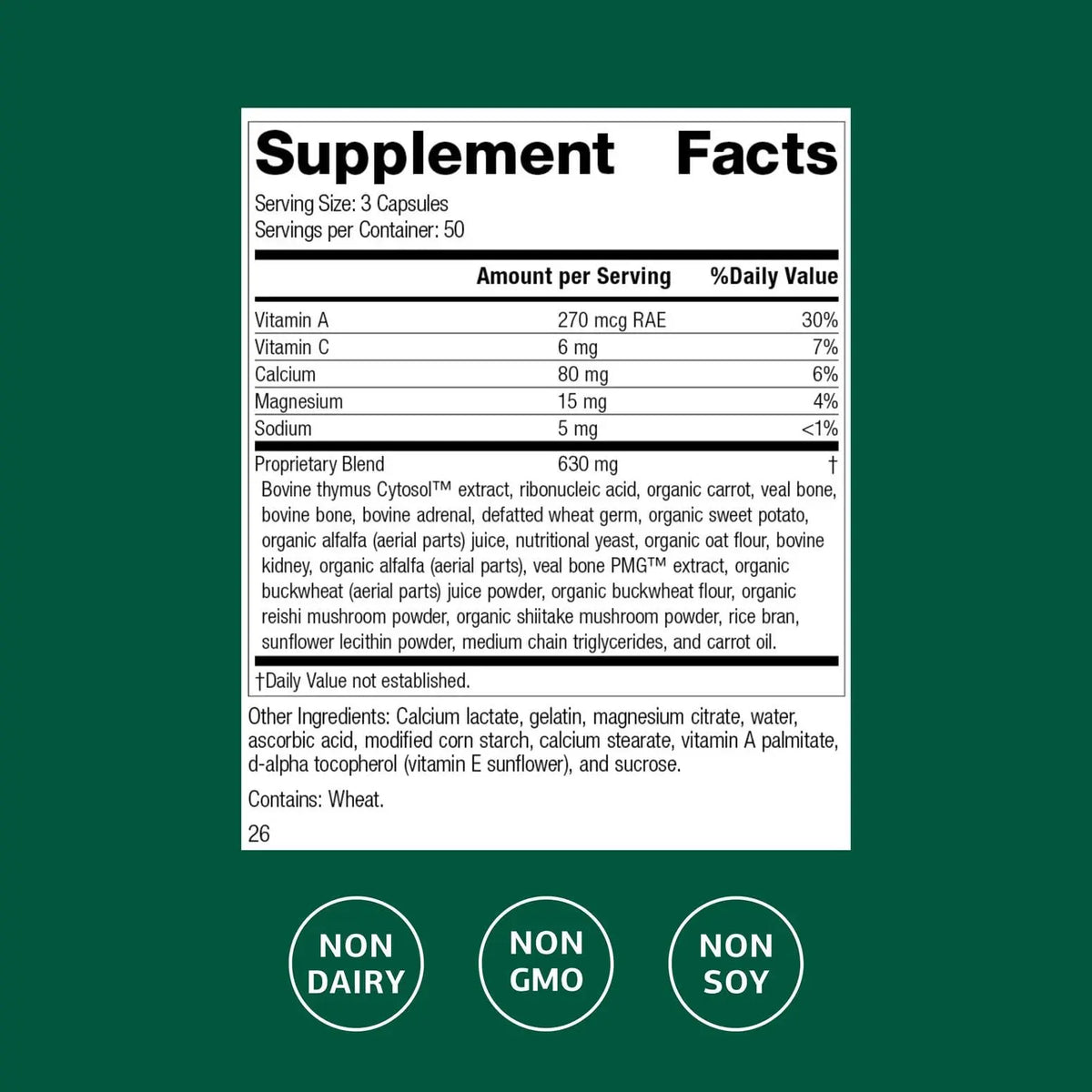 Congaplex Thymus Gland Support - Immune Health Capsule Supplement, 150 Capsules | Standard Process Inc. BritishVita | Premium UK Vitamins & Wellness Supplements