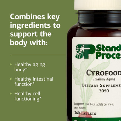 Standard Process Cyrofood - Healthy Aging Support Supplement | Whole Food-Based, 360 Tablets