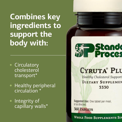 Standard Process Cyruta Plus - Capillary & Circulation Support - Gluten-Free, Non-Dairy & Non-Soy - 360 Tablets